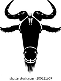 Head of goat - vector icon