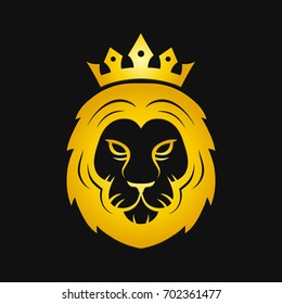 Black Lion Logo Crown Vector Illustration Stock Vector (Royalty Free ...