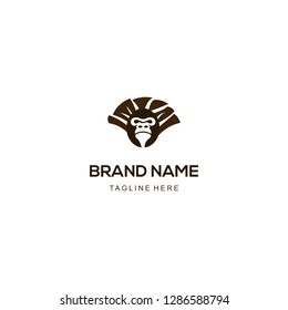 Head Gorilla Abstract Illustration Vector Animal Logo