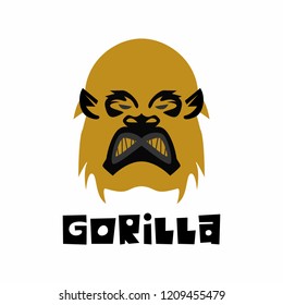 head of gorilla logo. vector illustration