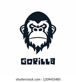 head of gorilla logo. vector illustration