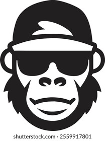 head gorilla logo vector sport and head gorilla