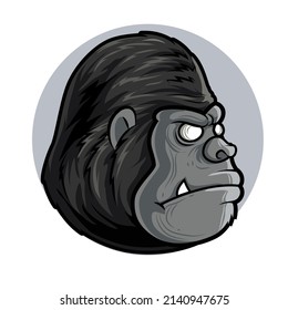 head gorilla vector mascot logo 