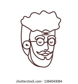 head of grandfather avatar character