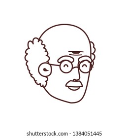 head of grandfather avatar character