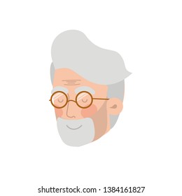 head of grandfather avatar character