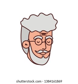 head of grandfather avatar character