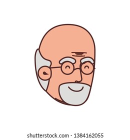 head of grandfather avatar character