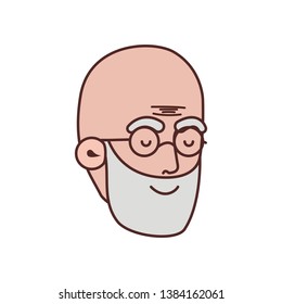 head of grandfather avatar character