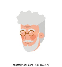 head of grandfather avatar character