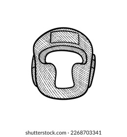 Head guard boxing vintage style creative design