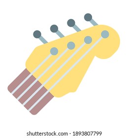 head guitar using soft color and flat style