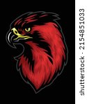 Head of Hawk in Drawing Style