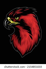 Head of Hawk in Drawing Style