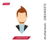 Head headshot vector icon