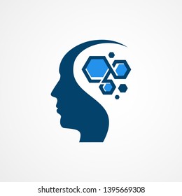 Head Health logo template vector. 
Head intelligence logo designs concept vector.
Tech. Colorful Mind. brain Health.