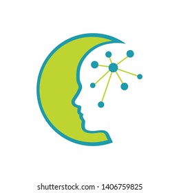 Head Health logo template vector. 
Heat gear logo. Brain vector tech designs concept.
Colorful Intelligence Mind icon of Nature heal.