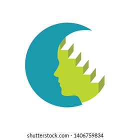 Head Health logo template vector. 
Heat gear logo. Brain vector tech designs concept.
Colorful Intelligence Mind icon of Nature heal.