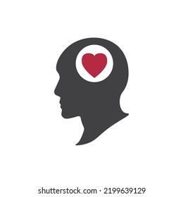 Head Heart Icon. Simple Line, Outline Vector Elements Of Brain Process Icons For Ui And Ux, Website Or Mobile Application