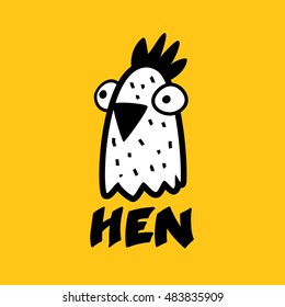 head hen funny logo
