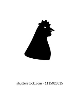 head of a hen silhouette icon. Element of animal silhouette for mobile concept and web apps. Detailed a hen icon can be used for web and mobile. Premium icon on white background