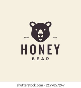 head hipster honey bear logo