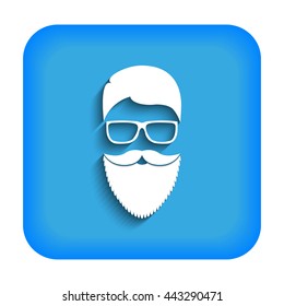 Head hipster icon