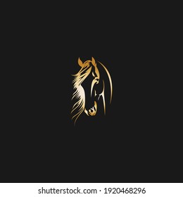 head horse abstract vector logo.