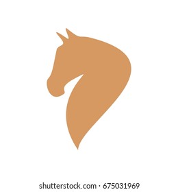 head horse brown logo vector