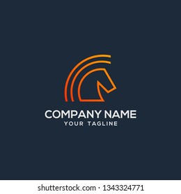 head horse logo design