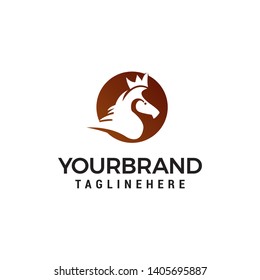 head horse logo design concept template vector