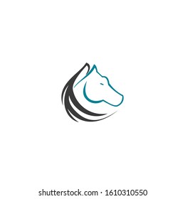 head horse logo design concept template