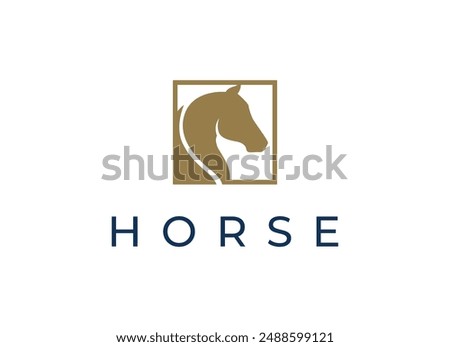 Head of horse logo design. Horse racing company logo