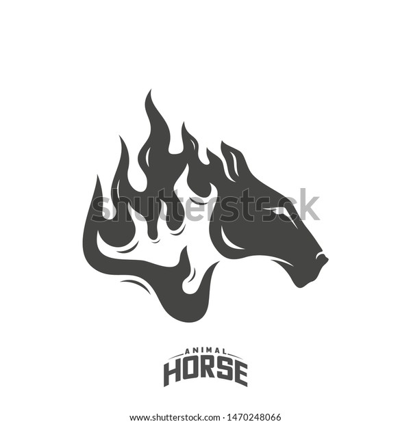 Head Horse Logo Design Vector Horse Royalty Free Stock Image