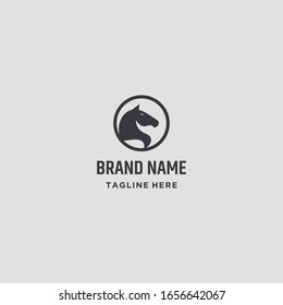 Head Horse logo Icon template design in Vector illustration .