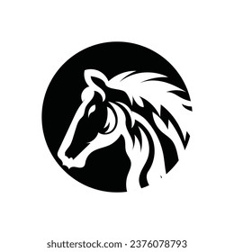 head horse logo icon vector illustration template design