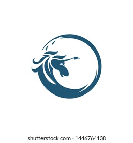 head of horse logo template