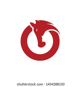 a head of horse logo template