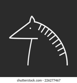 Head of a horse logo vector