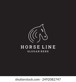 Head horse logo vector illustration. horse head logo template