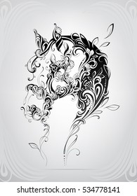 Head of horse in the ornament