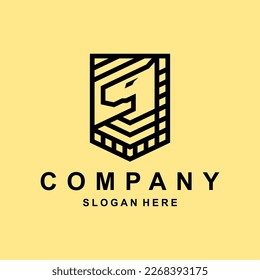 Head horse shield luxury creative logo design
