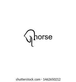 Head of horse symbol vector logo