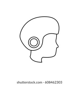 head human with helmet motorcycle