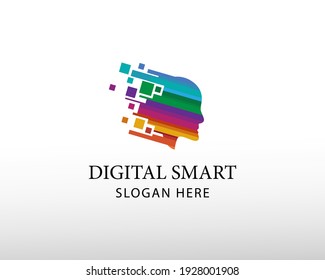 head human logo head human colour logo smart logo digital smart logo 