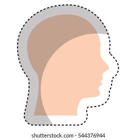 head human profile icon vector illustration design