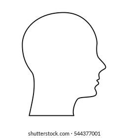 head human profile icon vector illustration design