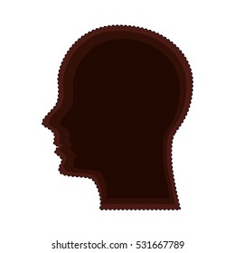 head human profile isolated icon vector illustration design