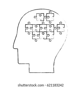 head human puzzle creativity sketch