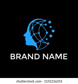 Head Human Smart Technology Logo Vector